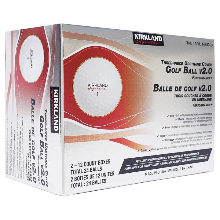 Kirkland Signature V2.0 3-Piece Urethane Cover Golf Ball - 24-Pack