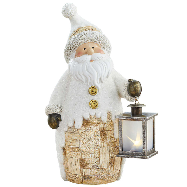 Woodchip Figures with Lantern 