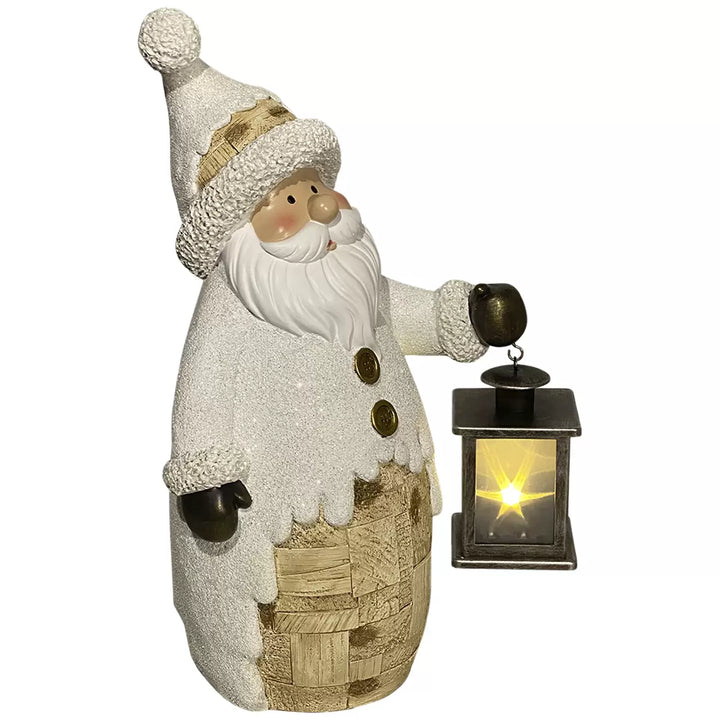 Woodchip Figures with Lantern 