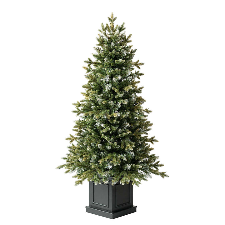 Aspen Pre-Lit Potted Artificial Christmas Tree with Color-Changing Radiant Micro LED Lights - 4 ft