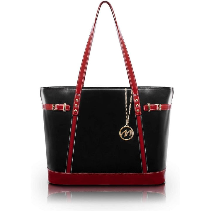 McKlein 97565 USA Serafina Women's Leather Tote with Tablet Pocket - Black