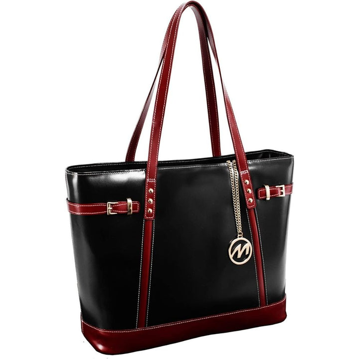 McKlein 97565 USA Serafina Women's Leather Tote with Tablet Pocket - Black