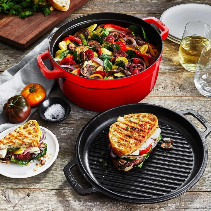 STAUB 6.7 L (7 qt) Braiser with Grill Pan