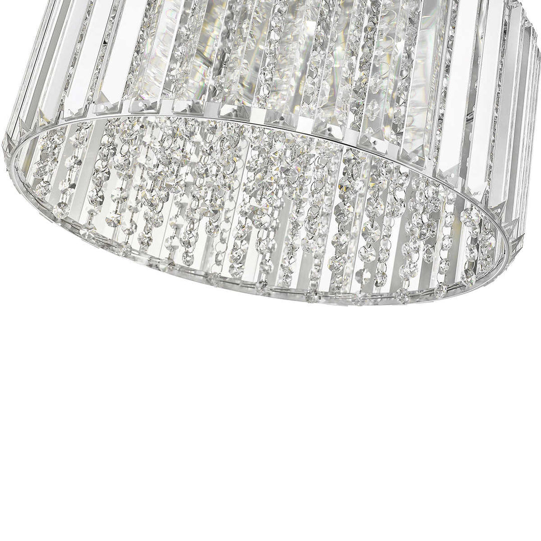 OVE Patience Round Chandelier - Crystal and Chrome