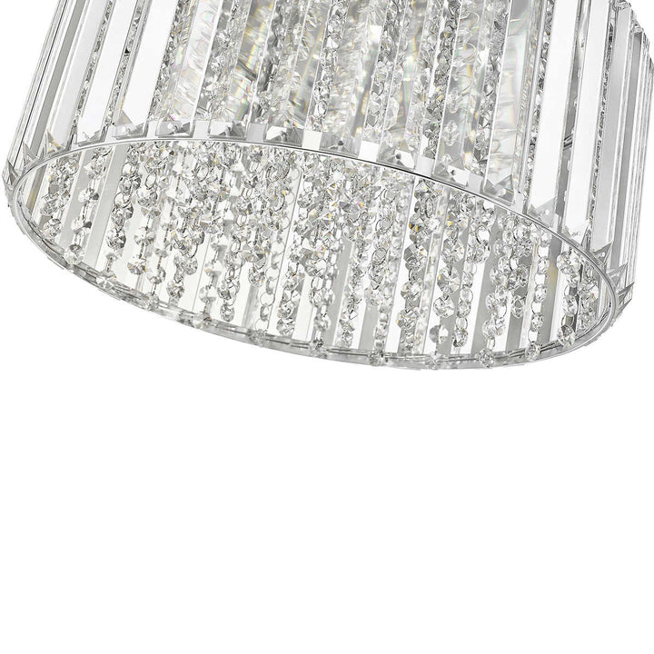 OVE Patience Round Chandelier - Crystal and Chrome