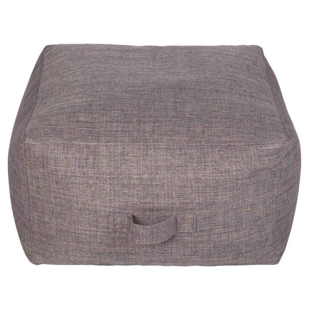 Norka Living - Pouf gris avec poignée, Beka