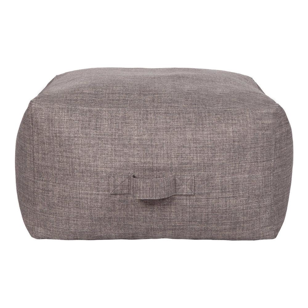 Norka Living - Pouf gris avec poignée, Beka