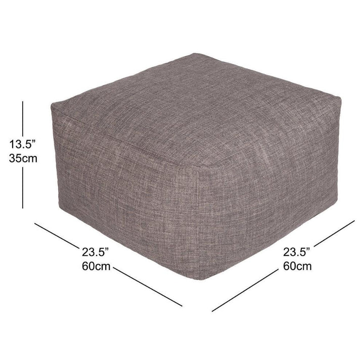 Norka Living - Pouf gris avec poignée, Beka