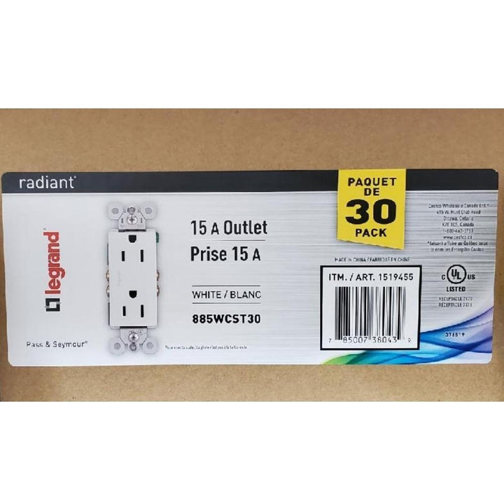 Legrand Radiant - 15A socket, 885WCST30 