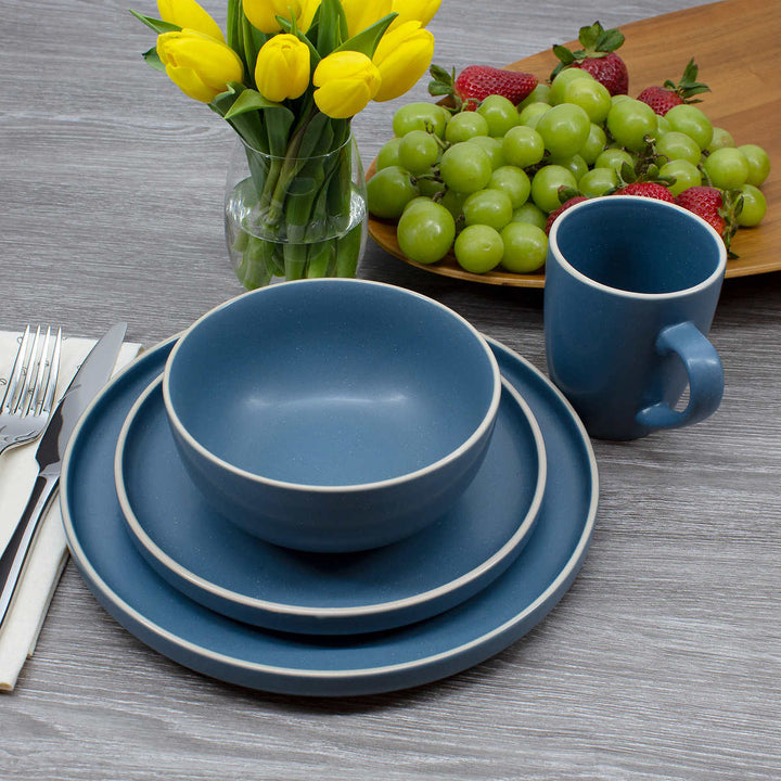 Scott Living 16 Piece Stoneware Dinnerware Set, Oakhurst 