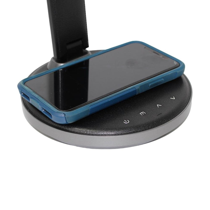 Ottlite Sanitizing Desk Lamp with Clock and Wireless Charging