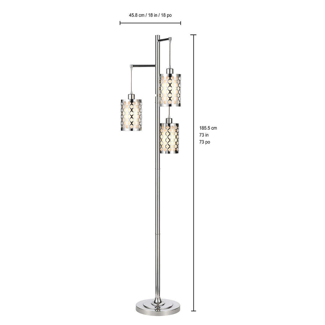 Artemis 73" Modern 3-Light Floor Lamp
