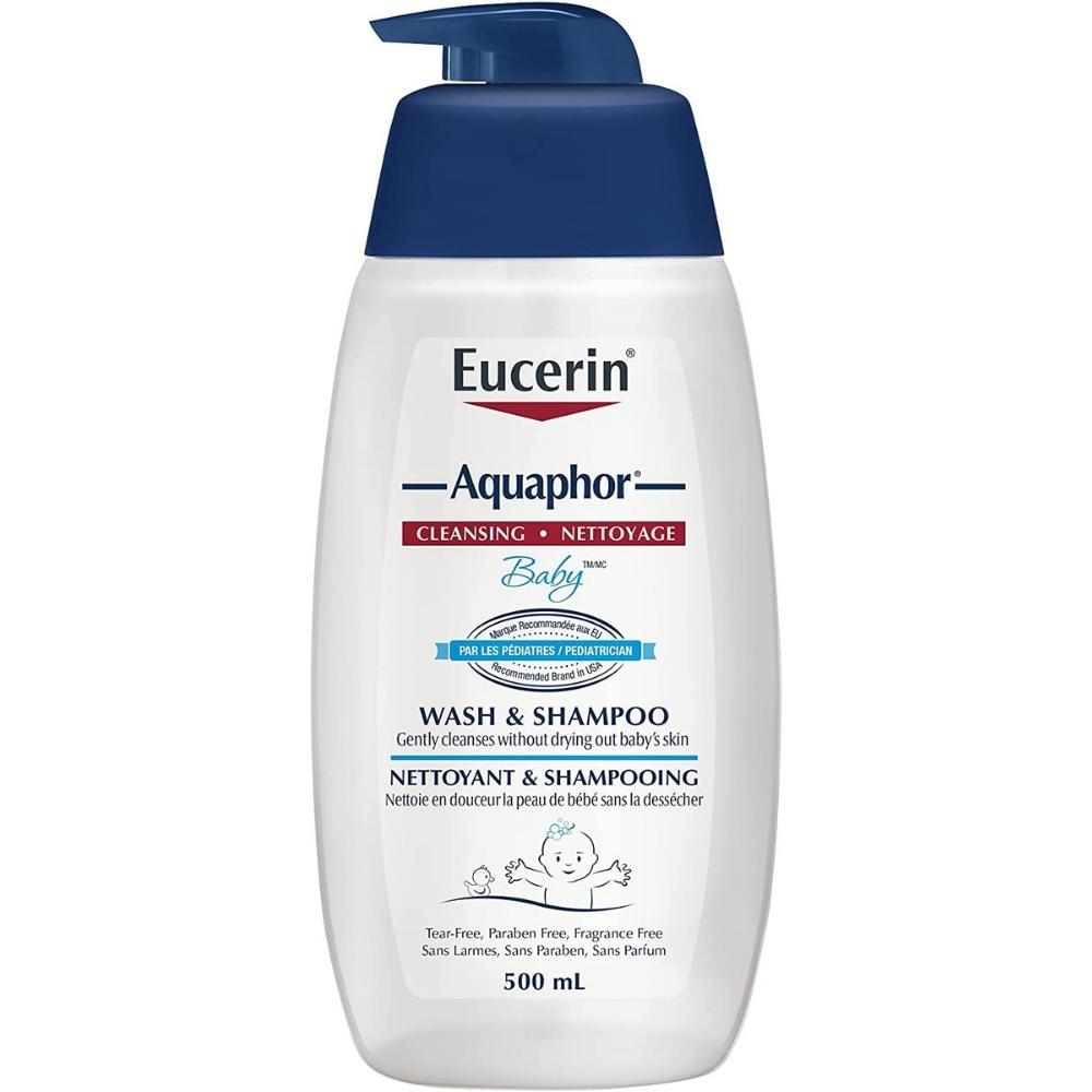 EUCERIN Baby Body Wash & Shampoo - Fragrance-Free - 2-Pack (500 ml)