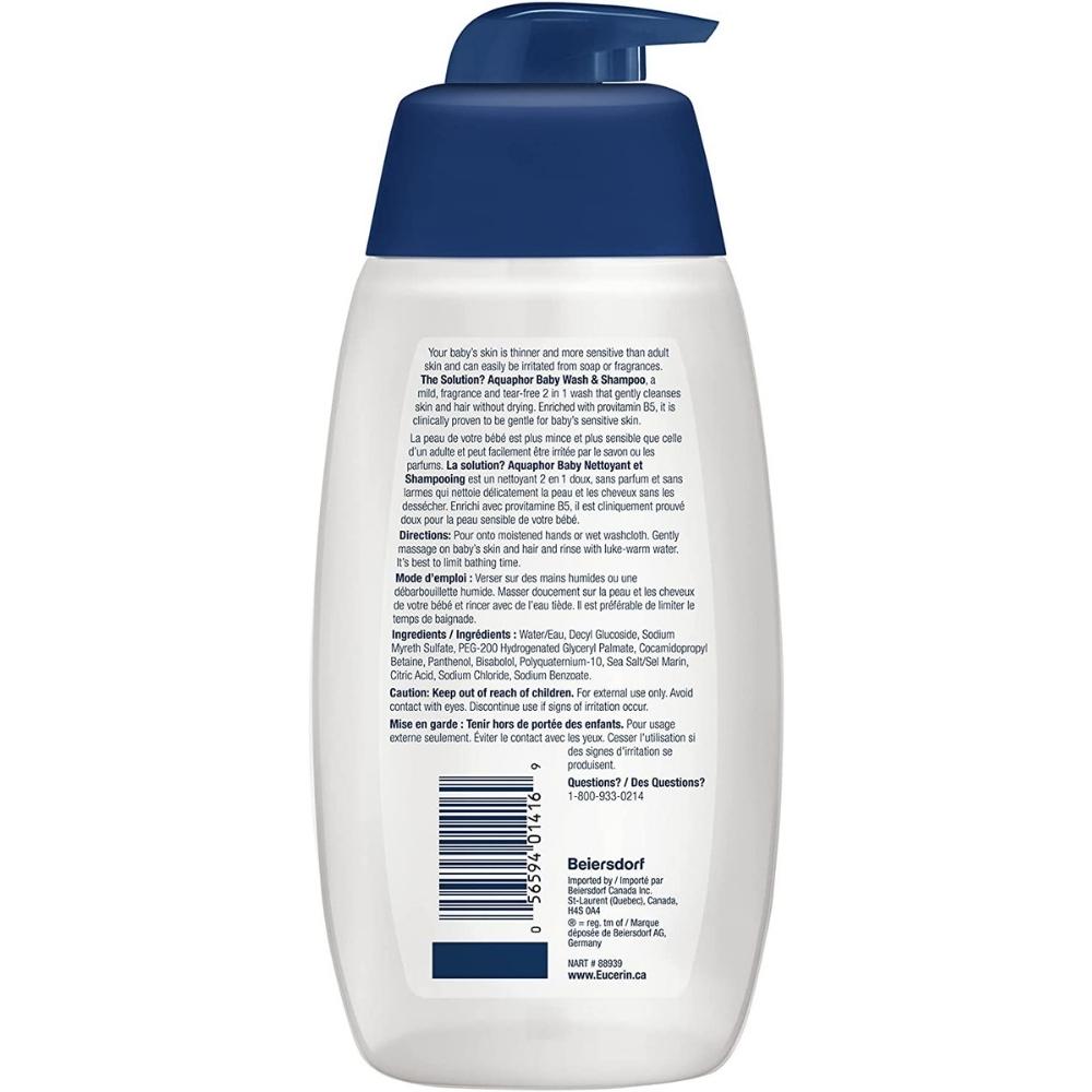 EUCERIN Baby Body Wash & Shampoo - Fragrance-Free - 2-Pack (500 ml)