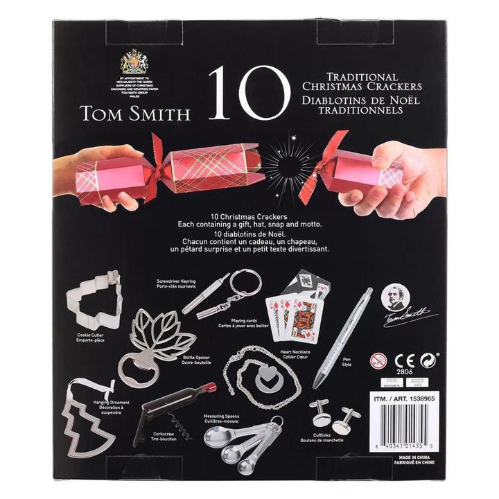 Tom Smith Deluxe Christmas Crackers - 10-Pack
