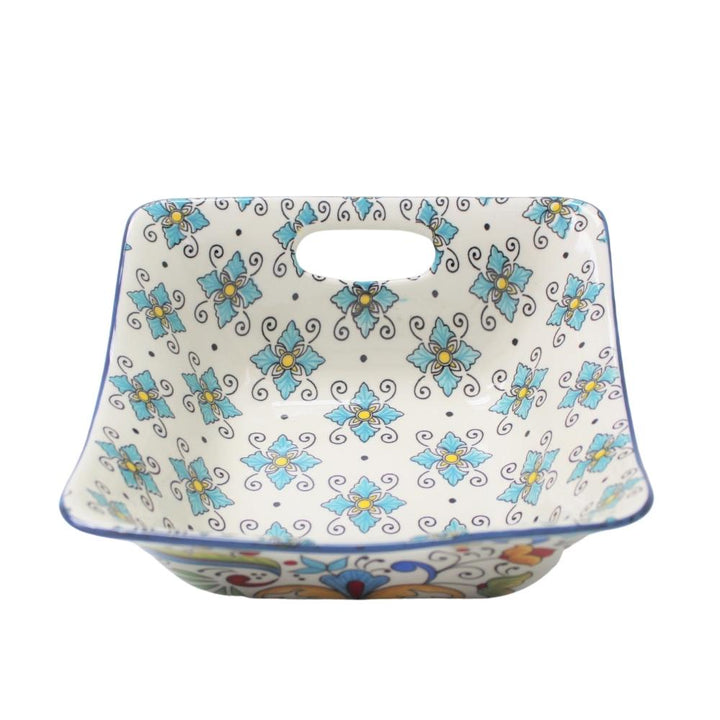 Porcelain Square Bowls with Handles
