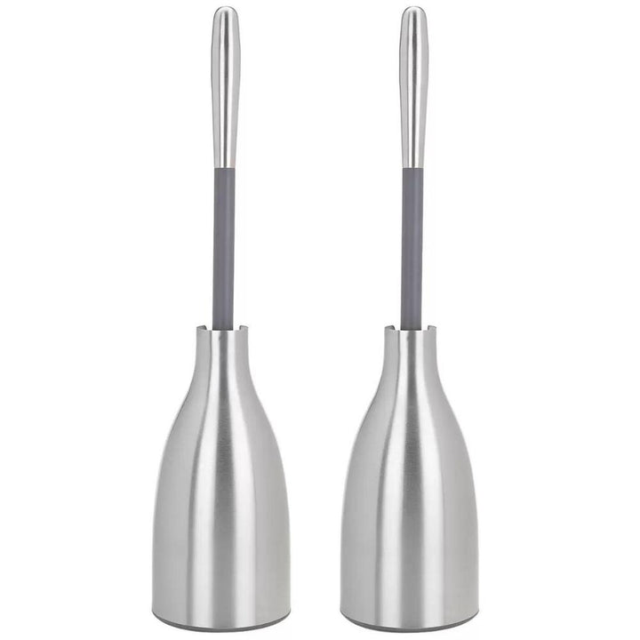 Polder - 2 porte-brosses de toilette en acier inoxydable