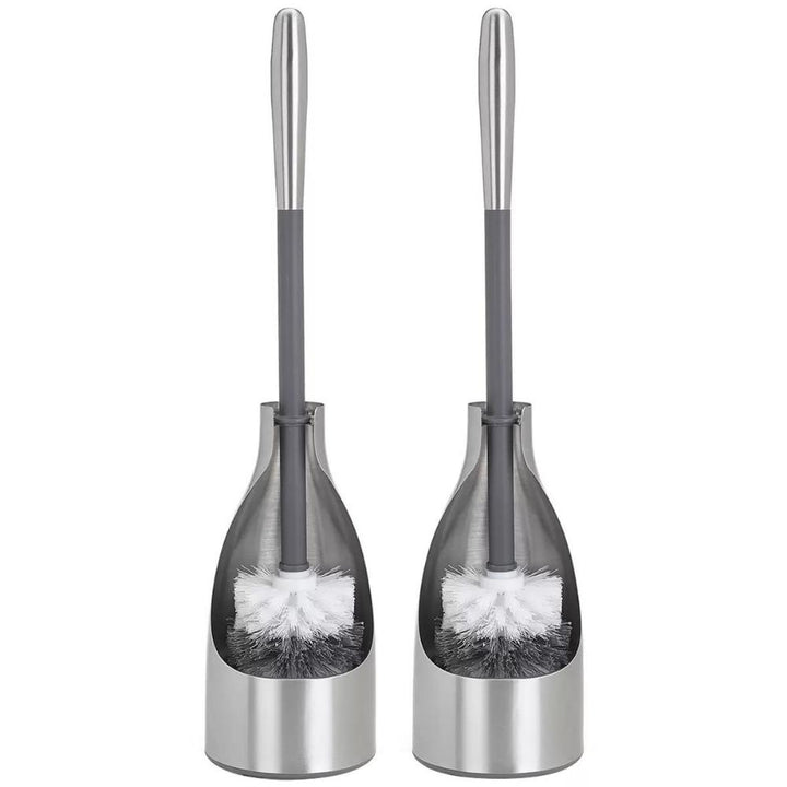 Polder - 2 porte-brosses de toilette en acier inoxydable