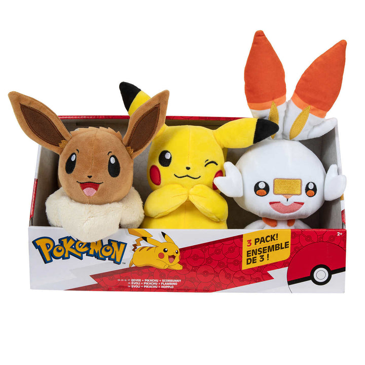 Pokemon - 20cm Plush 3 Pack