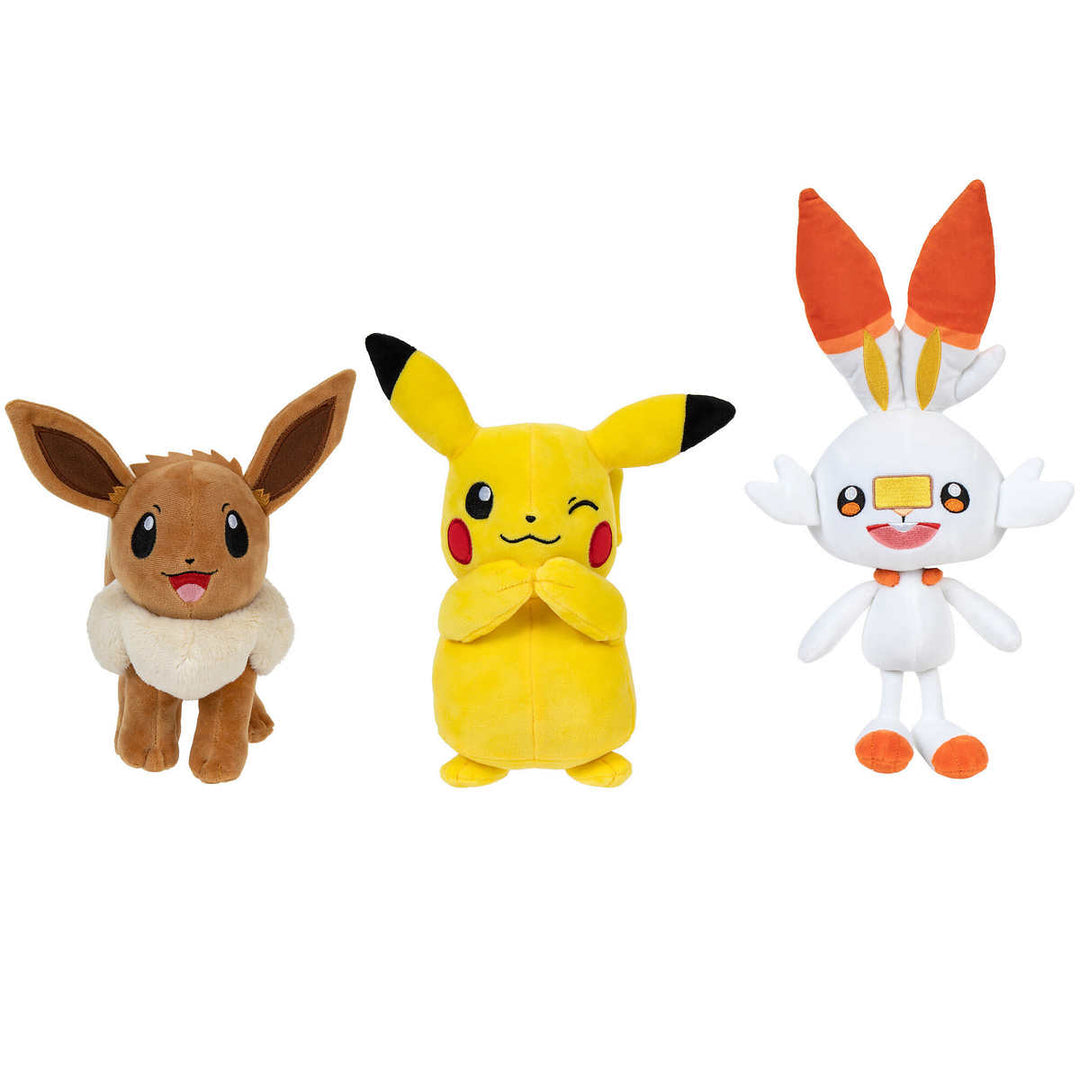 Pokemon - 20cm Plush 3 Pack