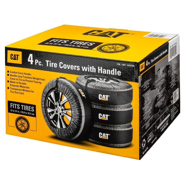 CAT 4-Piece Tire Covers with Tote Handle