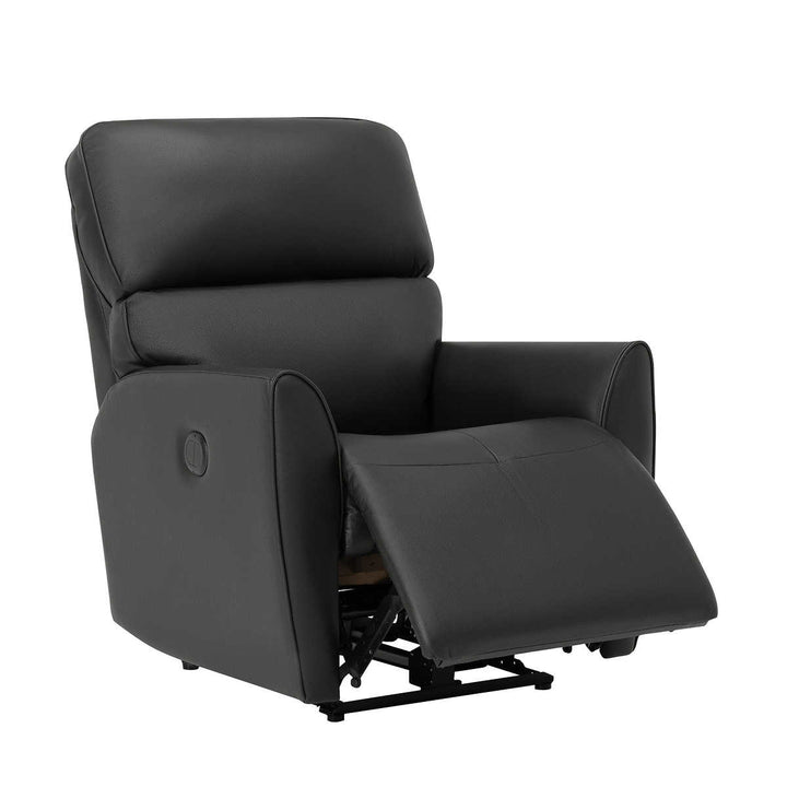 Markland Modern Wall Hugger Top-Grain Leather Power Recliner