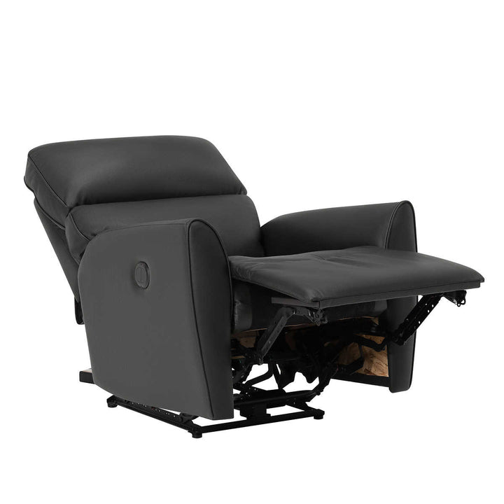 Markland Modern Wall Hugger Top-Grain Leather Power Recliner