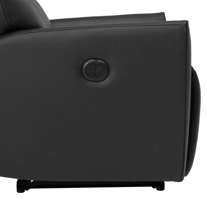 Markland Modern Wall Hugger Top-Grain Leather Power Recliner