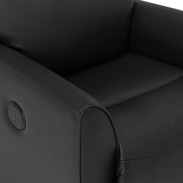 Markland Modern Wall Hugger Top-Grain Leather Power Recliner
