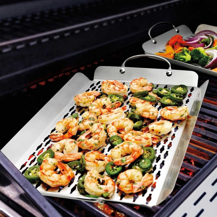 Stainless Steel Grill Baskets - 2-Pack