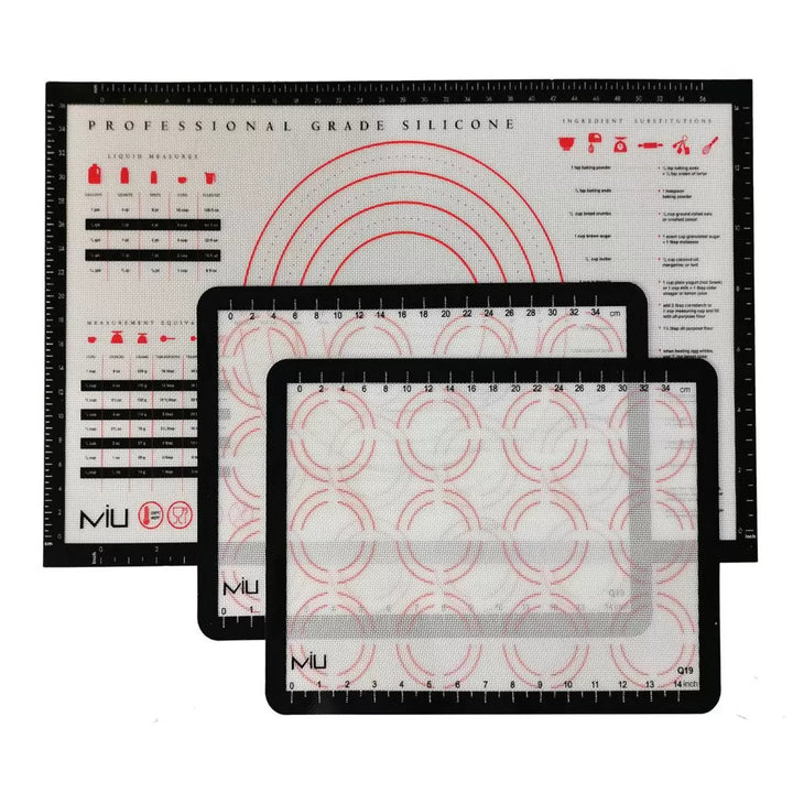 MIU - Set of 3 Silicone Pastry and Baking Mats