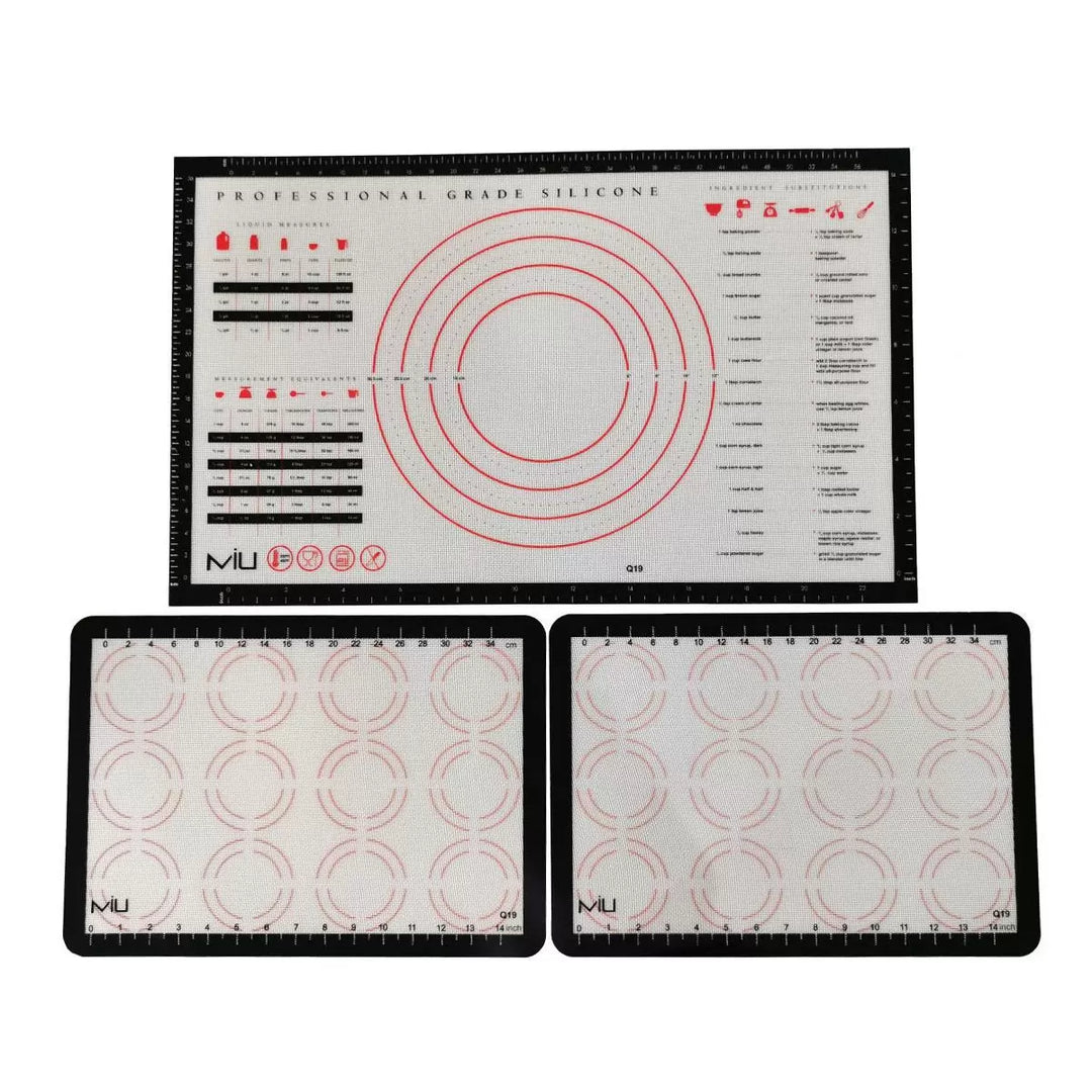 MIU - Set of 3 Silicone Pastry and Baking Mats