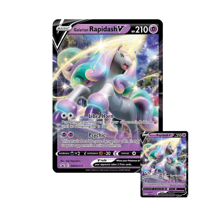 Galar-V Galopa Pokémon Box and 6 Promo Cards – French