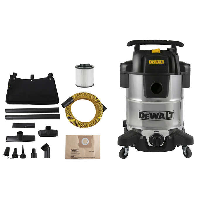 Dewalt Stainless Steel Wet/Dry Vacuum, 38 L (10 US Gal)
