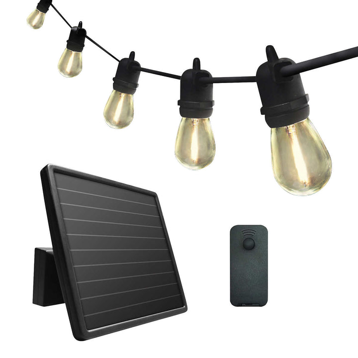 Sunforce 15-Light LED Solar String Lights with Remote 
