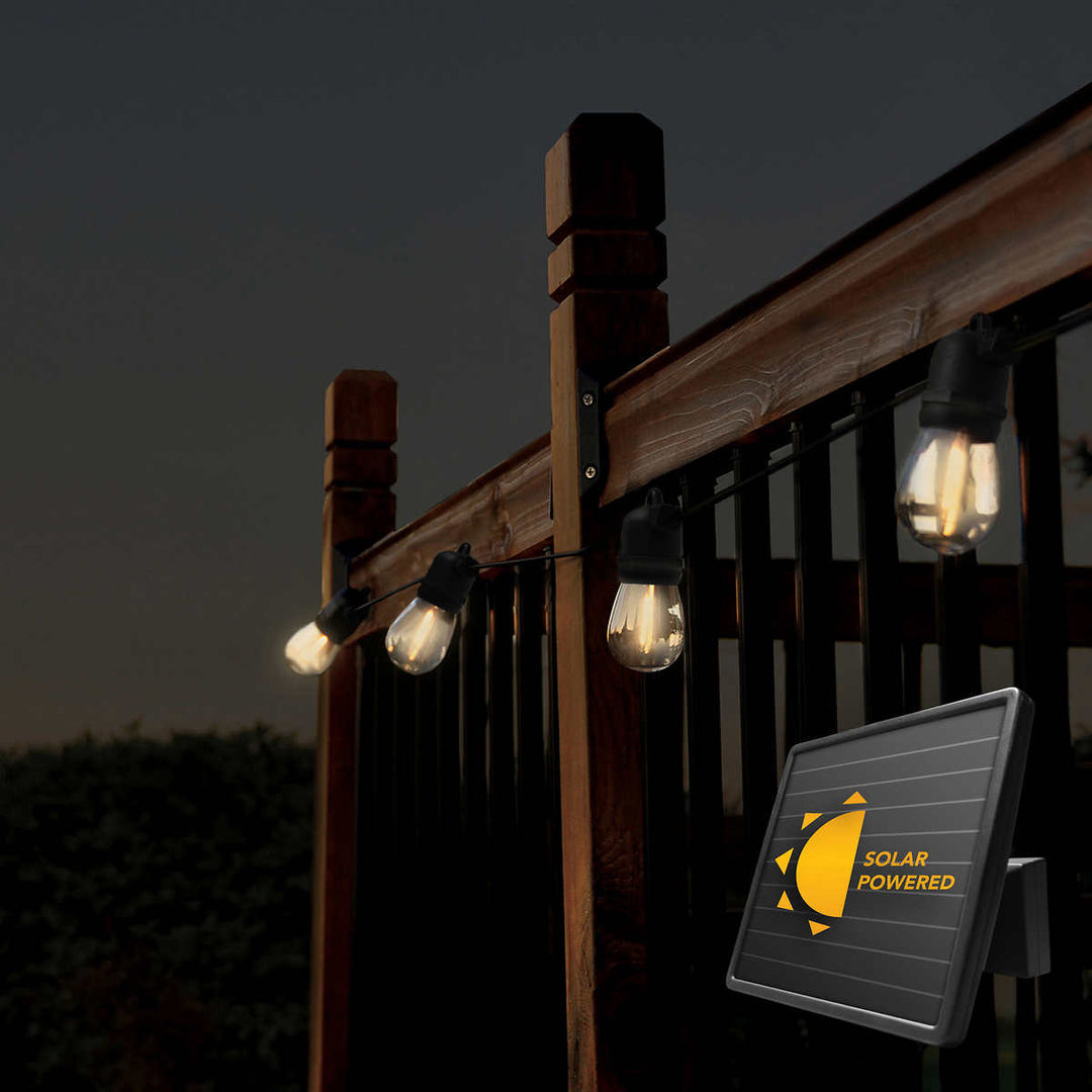Sunforce 15-Light LED Solar String Lights with Remote 