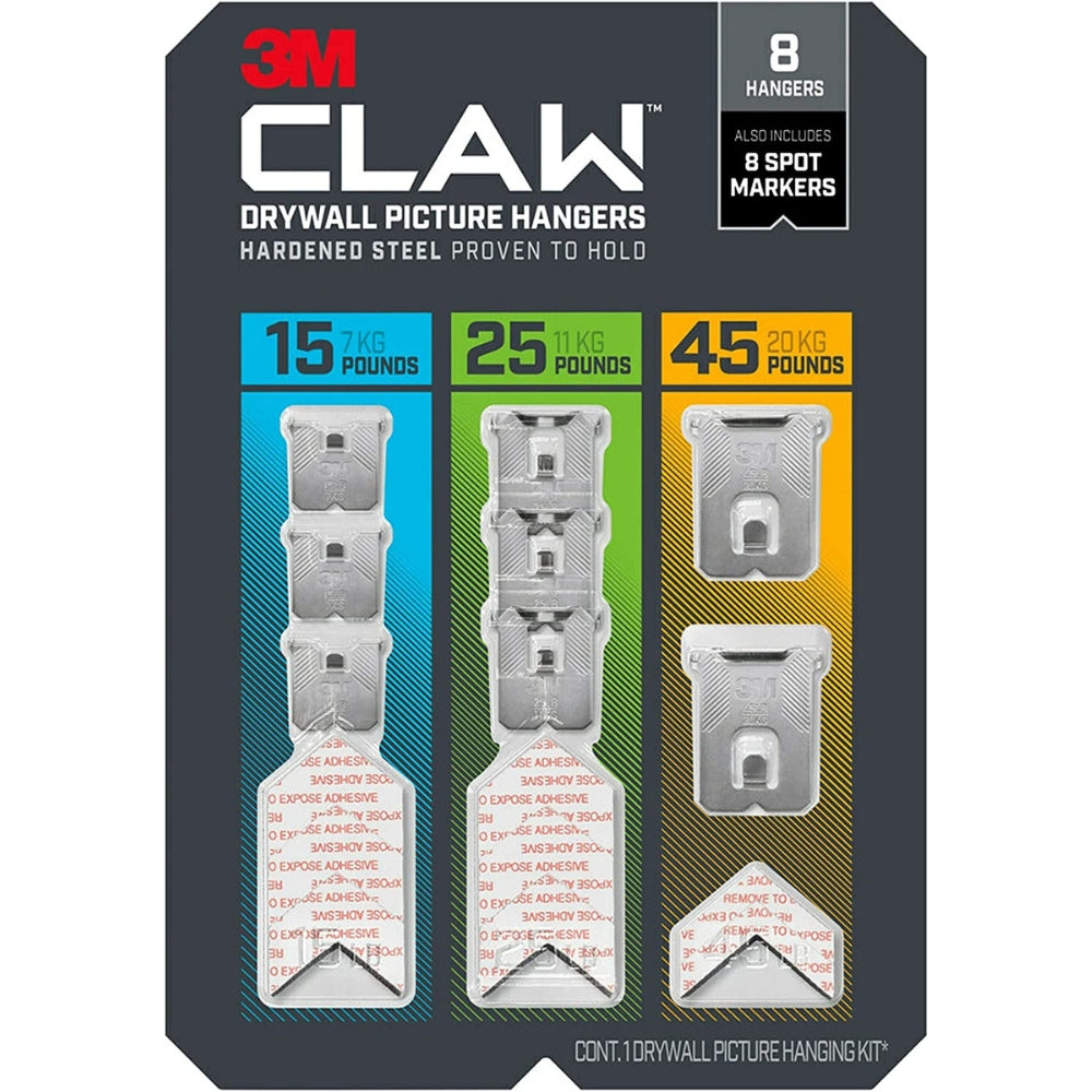 3M Claw Picture Hangers with Markers - Assorted 