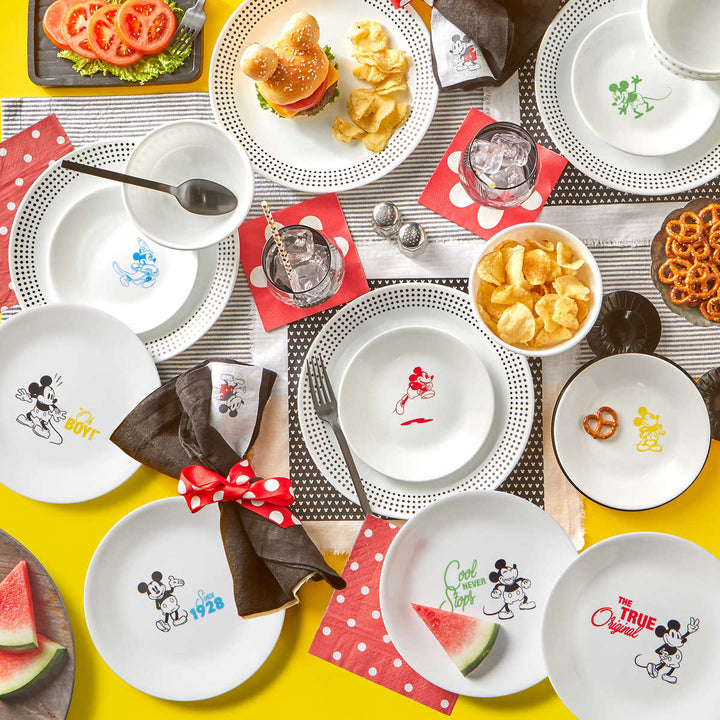Corelle 16-Piece Dinnerware Set, Mickey Mouse