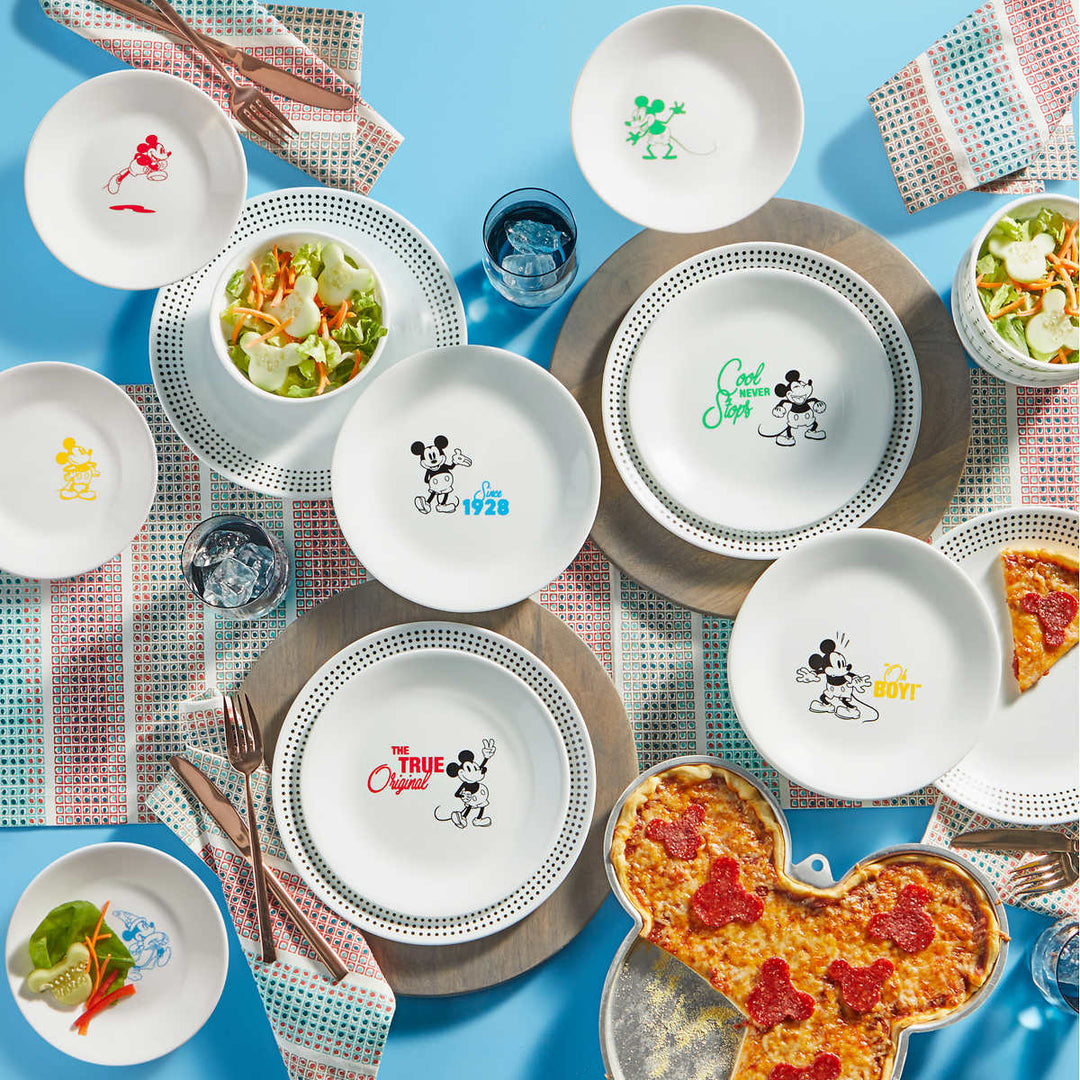 Corelle 16-Piece Dinnerware Set, Mickey Mouse