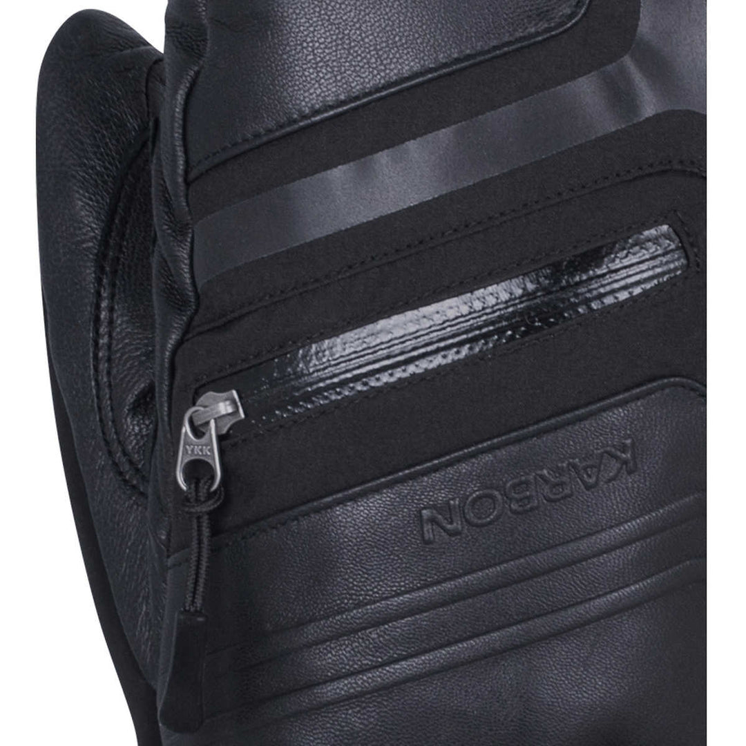 Karbon - Unisex Genuine Leather Mittens 