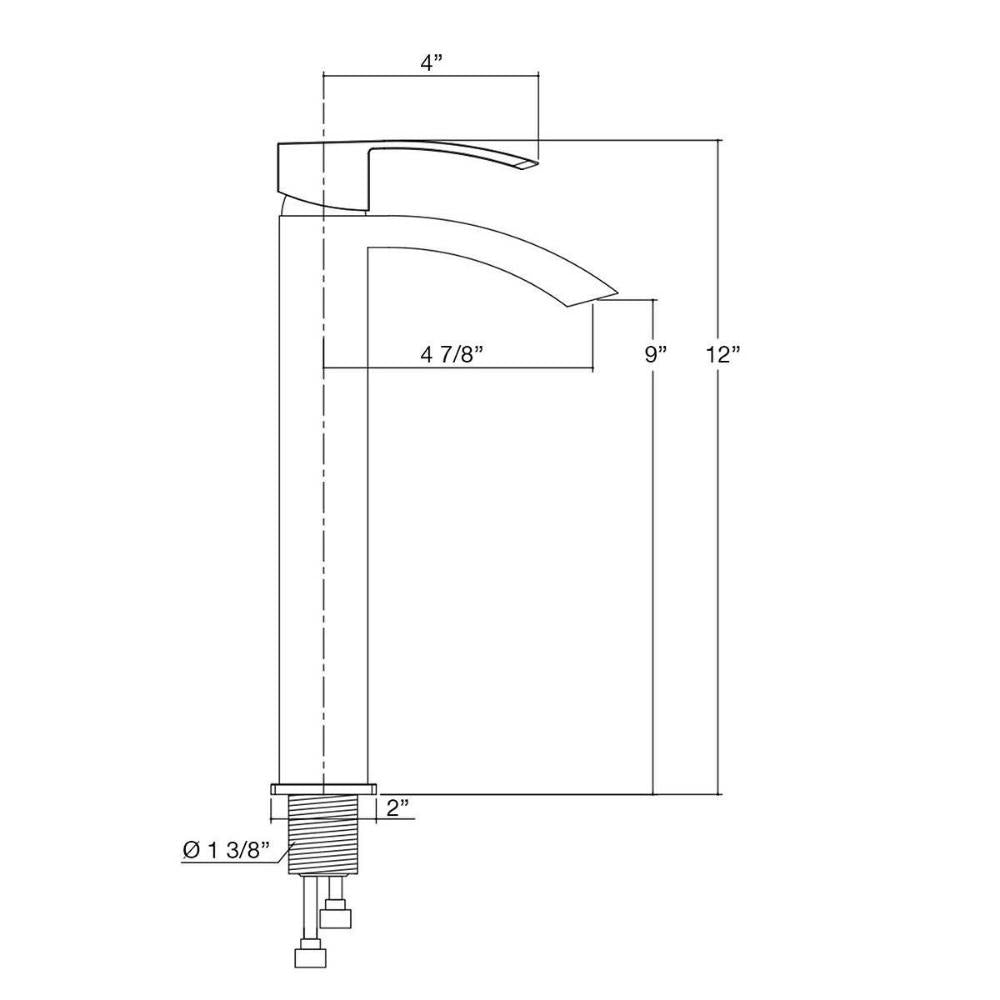Vigo - Duris Vessel Sink Bathroom Faucet in Matte Black