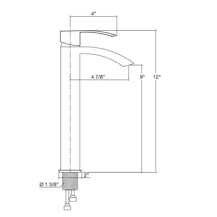 Vigo - Duris Vessel Sink Bathroom Faucet in Matte Black