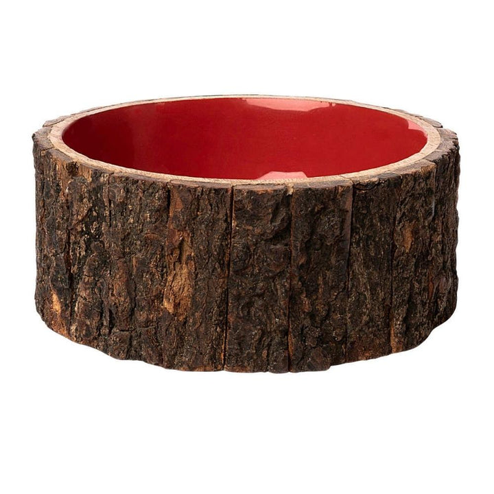Country Living - Ensemble de 2 bols à chien en bois - Style rustique
