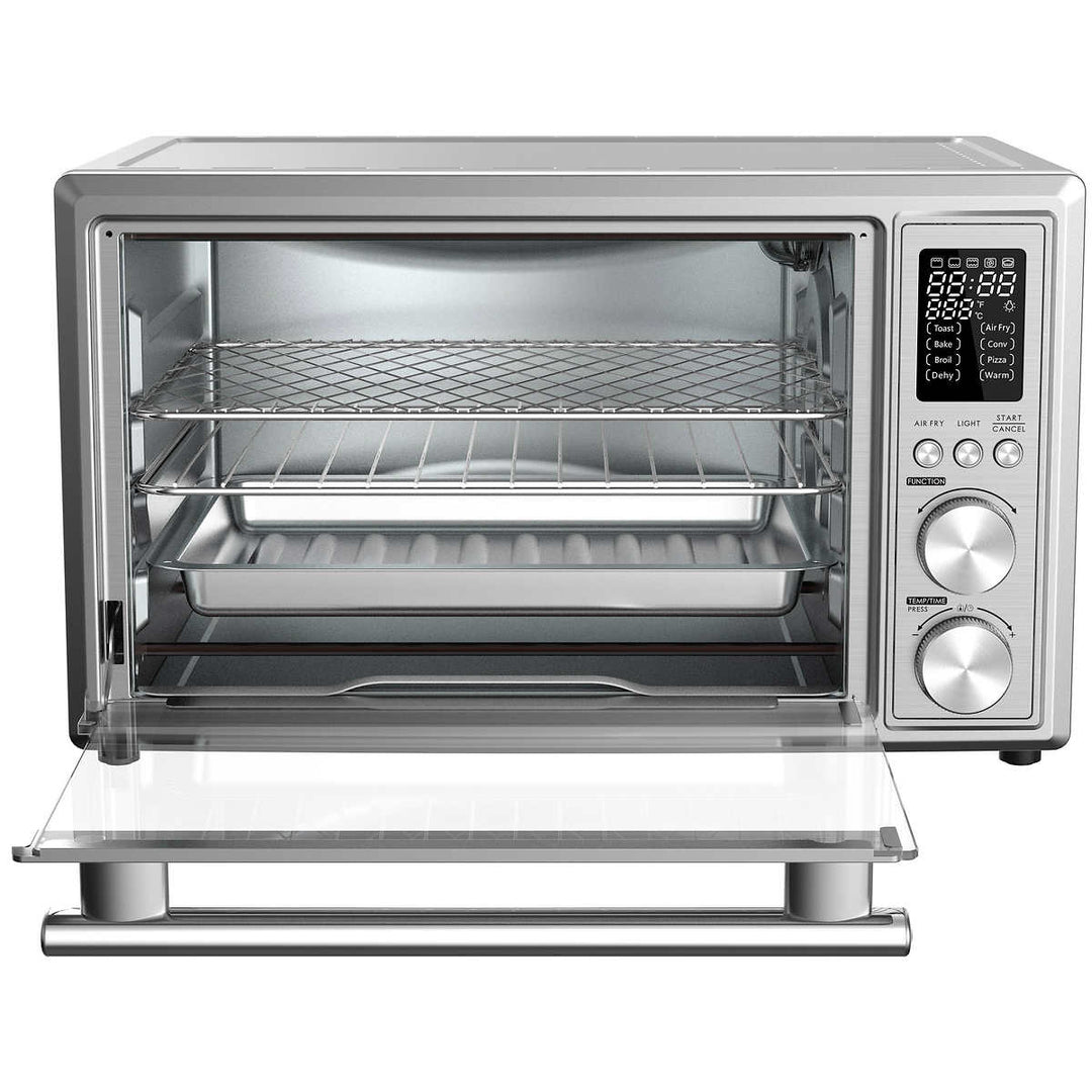Galanz - Digital toaster oven for 6 slices, hot air, stainless steel