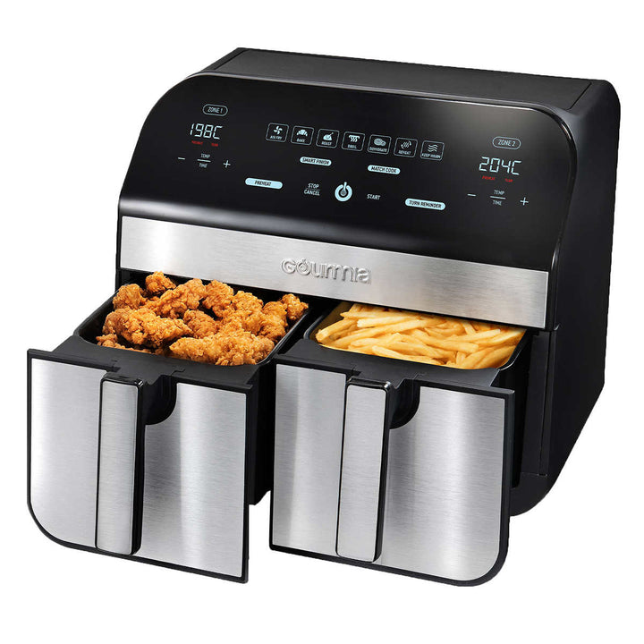 Gourmia - 9.4 L (10 qt) Digital Air Fryer with Two Baskets