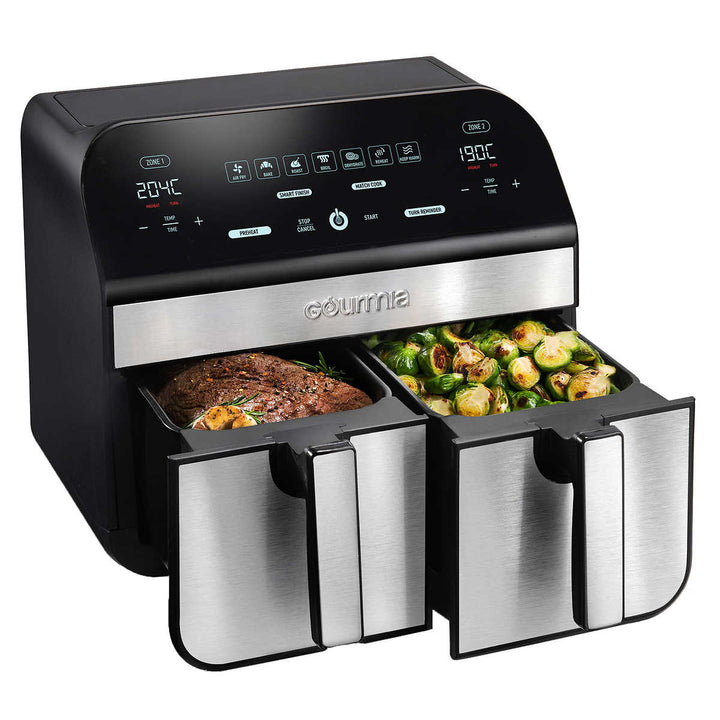 Gourmia - 9.4 L (10 qt) Digital Air Fryer with Two Baskets