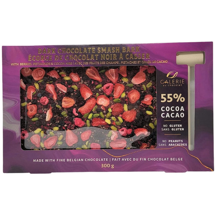 Chocolate Gallery - Dark Chocolate Smash Bark with a Hammer