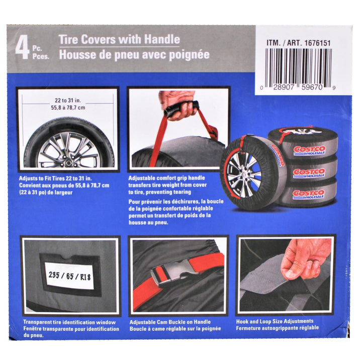 4-Piece Tire Covers with Handle