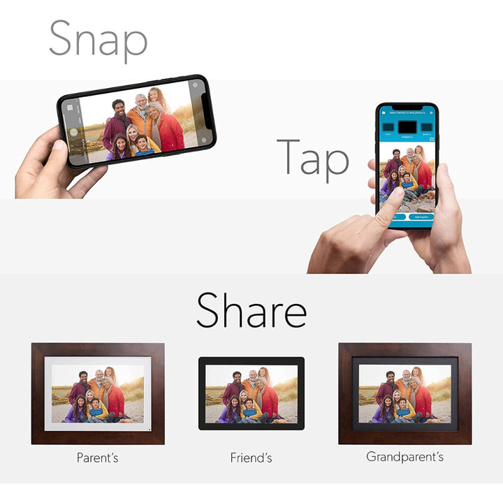 Brookstone - PhotoShare - 10" Smart Digital Picture Frame, WiFi, 8GB 
