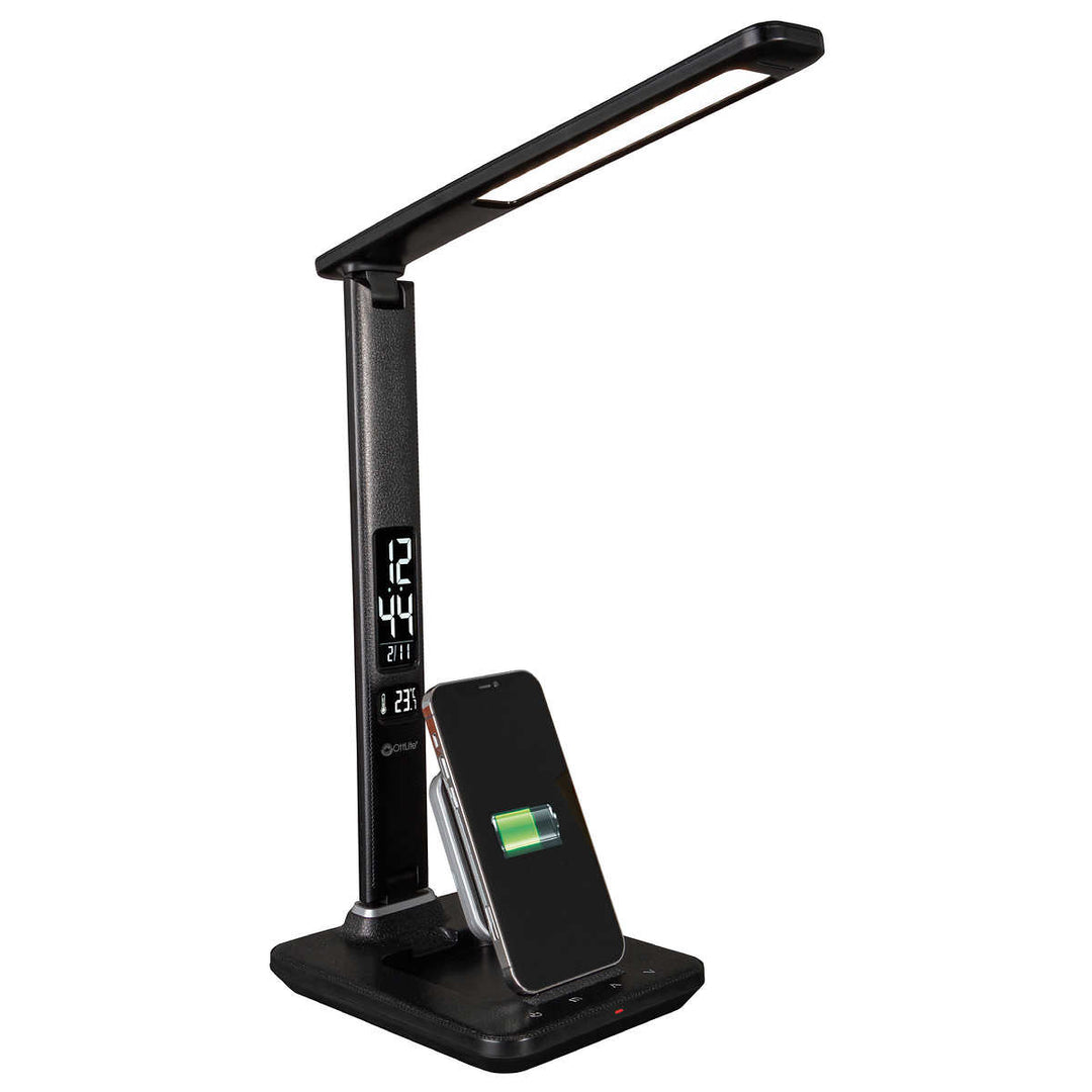 Ottlite - LED lamp with extendable wireless charging base